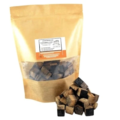 Image of AlcoFermBrew OAK CUBES 1kg from an Emptied Corn Distillate Barrel US Distillery Flavoring and Aging Wine, Beer, Moonshine