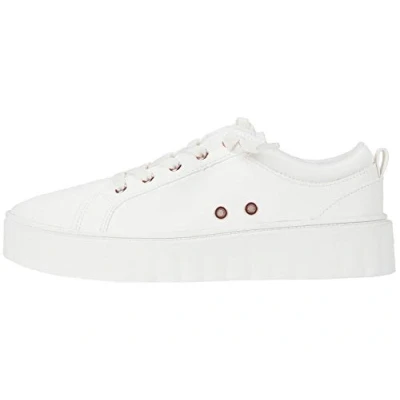 Image of Roxy Women&#039;s Sheilahh Slip on Platform Sneaker Shoe, White, 7 UK