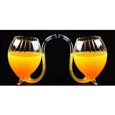 Image of Port Sipper Glasses Set of 2, Glass Liqueur with a Small Brush Brandy Sippers, Glassware Gift (300ml)