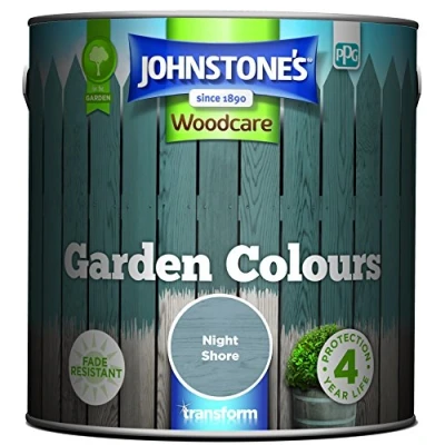 Image of Johnstone’s Garden Colours Night Shore Exterior Wood Paint Fade Resistant Suitable for Furniture Outdoors Fence Dry in 2 hours 12m2 Coverage per Litre 2.5L