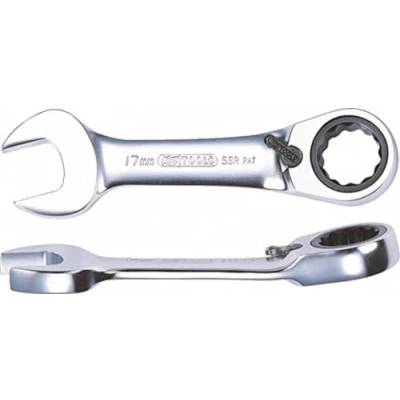 Image of KS Tools 503.4642 GEARplus combination ratcheting spanner, stubby, 19mm