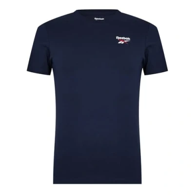 Image of Reebok Men&#039;s Identity Left Chest Logo T Shirt Vector Navy/Vector Navy S