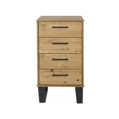Image of Ace &amp; K Tocos Pine 4 Drawer Narrow Chest of Drawers