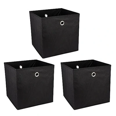 Image of Ideen mit Herz Storage Boxes Foldable 30 x cm Pack of 3 (Black)