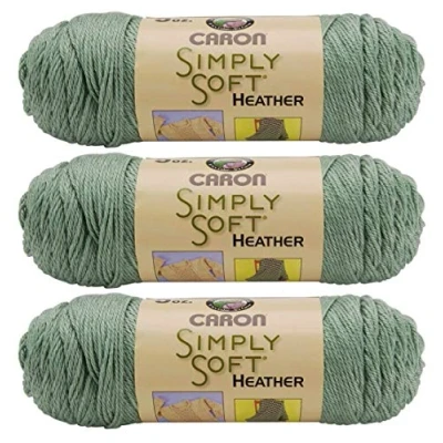 Image of CARON SIMPLY SOFT PACK OF 3 142G EACH BALL WOODLAND HEATHER