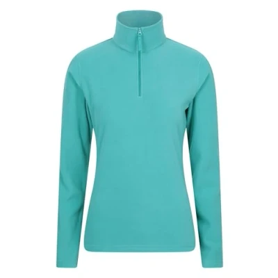 Image of Mountain Warehouse Camber Half Zip Women&#039;s Striped Fleece Lightweight, Warm &amp; Cosy Sweatshirt Top Best for Camping, Outdoors, Travelling Hiking Teal XXS