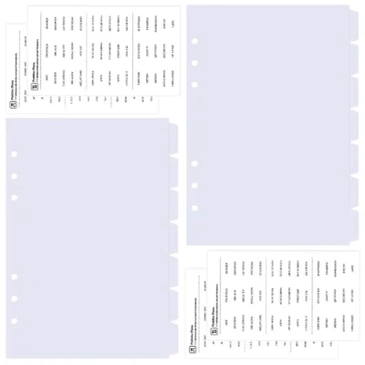 Image of DY.2ten White Binder Dividers for 6 Holes Ring Binder, 1/7 Cut Tabs, A5 Size, Sturdy Plastic with 7 Tabs School Office Home, 2 Sets, 14 Dividers, Tab Stickers.