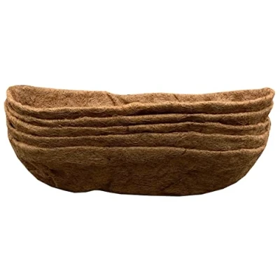Image of Selections Pack of 5 Extra Deep Coco Wall Planter Liner (60cm), Outdoor, Natural
