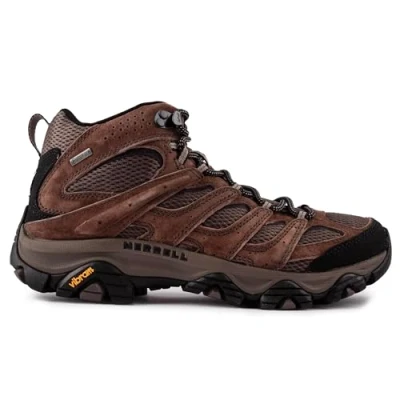 Image of Moab 3 Mid GTX Leather Textile Men&#039;s Ankle Boots