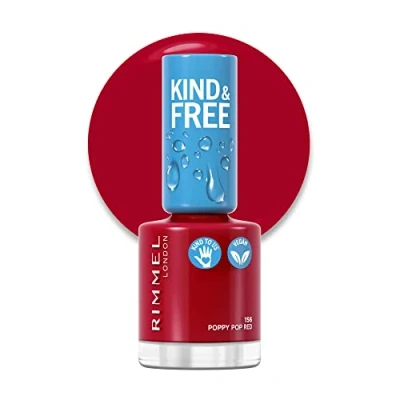 Image of Rimmel London Kind and Free Nail Polish Poppy Pop Red