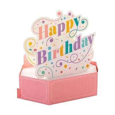 Image of Hallmark Paper Wonder Birthday Card 3D Pop Up Colourful Banner Design