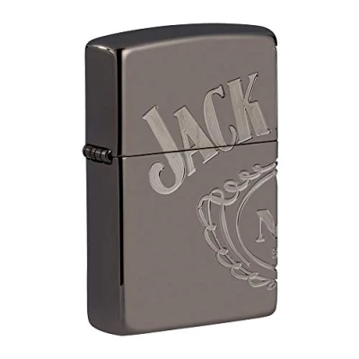 Image of Zippo Black Ice Jack Daniels, Multi Cut, Armor gasoline Windproof lighter, refillable, in gift box