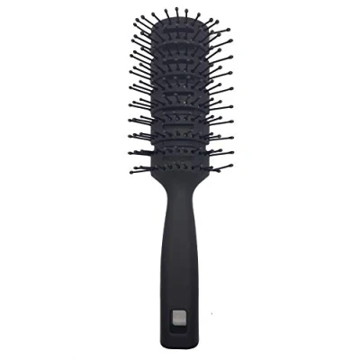 Image of Flair Vent Hair Brush for Men &amp; Women Blow Drying Styling Black Soft Touch Handle