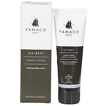 Image of Famaco Brown Marron Fonce Crm Polish Sil Best Wax Cream in a Tube with sponge top 75ml