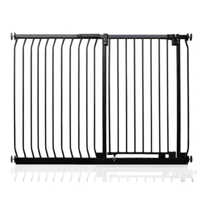 Image of Safetots Extra Tall Elite Safety Gate, 134cm 143cm, Matt Black, 96.8cm in Height, Pressure Fit Stair Baby Gate for Doors Hallways and Spaces, Barrier, Easy Installation