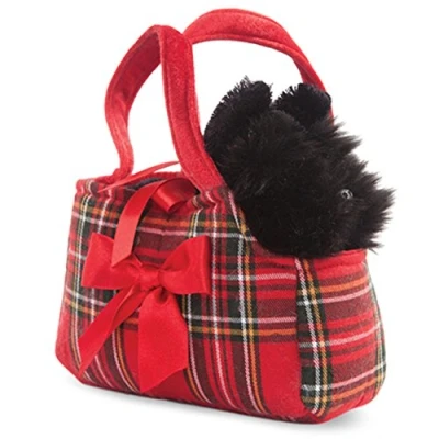 Image of Aurora, 60328, Fancy Pal, Scottie In Tartan Bag, 8In, Soft Toy, Red and Black, Medium