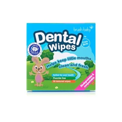 Image of Brush Baby Dental Wipes 28&#039;s
