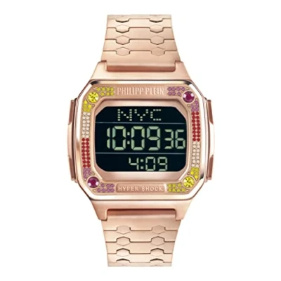 Image of Philipp Plein Hyper $hock Unisex&#039;s Rose Gold Watch PWHAA0821 Stainless Steel One Size