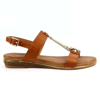 Image of Ladies Renoir Tan Sandal 5