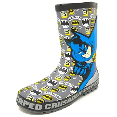Image of William Lamb Boys Batman Wellies/Wellington Boots (1 UK, numeric_1)