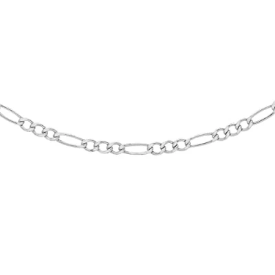 Image of Tuscany Silver Women&#039;s Sterling Diamond Cut Figaro Chain Necklace of 61cm/24&quot;
