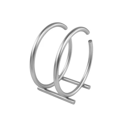 Image of Spectrum 50278 Euro Round Napkin Holder, Satin Nickel