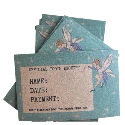 Image of UNIQUEPGIFTS Tooth Fairy Certificates, Receipts, First Visit, Accessories For Boys And Girls, Gift, Gift (10 Certificates Only)