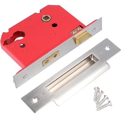 Image of 75mm Nickel Mortice Sashlock with Euro Lock Profile for Internal or External Doors