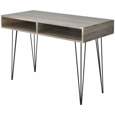 Image of vidaXL Desk with 2 Compartments Grey