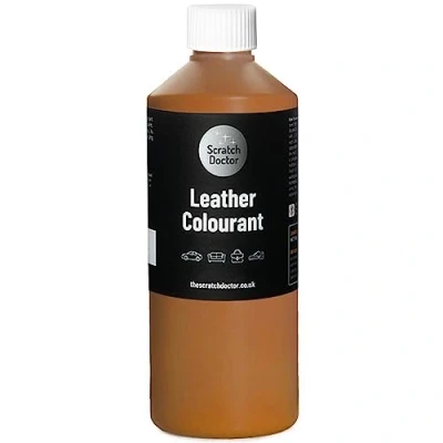 Image of Scratch Doctor Leather Colourant Restore &amp; Repair Faux Vinyl Paint for Furniture Sofas Car Seats Shoes Handbags (Tan, 250ml)