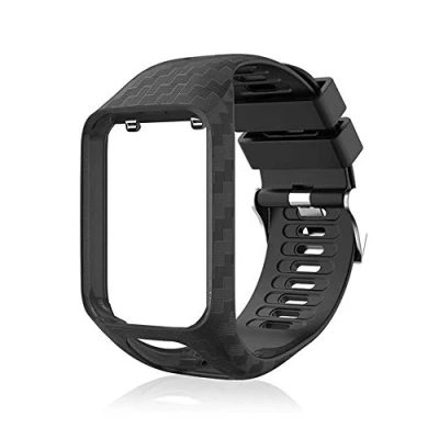 Image of Peedeu for Tomtom Silicone Replacement Wrist Watch Straps Runner 2 / 3 Spark Adventurer/Golfer Sports GPS Running