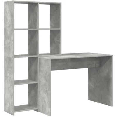 Image of vidaXL with Shelf Storage Concrete grey Engineered wood