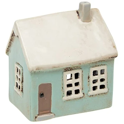 Image of Village Pottery Aqua House Tealight Holder