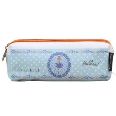 Image of Shinzi Katoh Double Zipper Pouch Pencil Case Ballet Swan