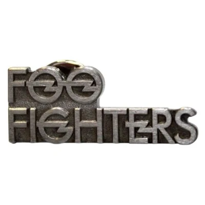 Image of Rock Off officially licensed products Foo Fighters Stacked Band Logo Pin Badge One Size