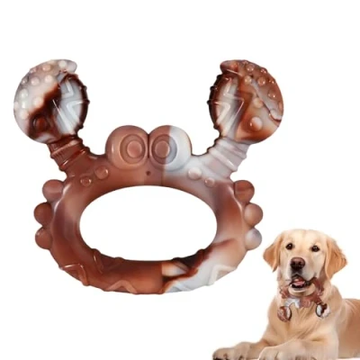 Image of Herspany Dog Chew Toys, Long Lasting Beef Flavour Nylon Indestructible Toys for Aggressive Chewers, Medium and Large Dogs (Crabs)