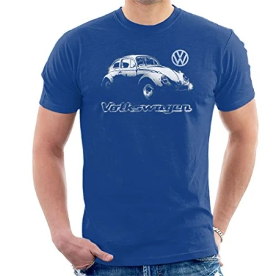 Image of Volkswagen Beetle Spray Paint Men&#039;s T Shirt Charcoal