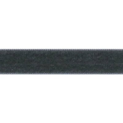 Image of Berisfords Velvet Ribbon, Gris/Fonce, 10.2 x 5.6 cm