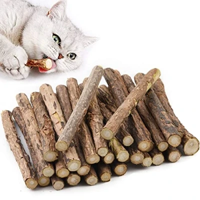 Image of Aidiyapet Cat Catnip Sticks, Chew toys,Matatabi Silvervine Dental Chews for Teeth Cleaning, Toys Indoor Cats