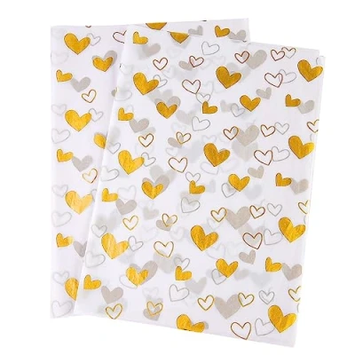 Image of 20x28inch Tissue Paper for Gift,30 Sheets Gold Paper,Wrapping Birthday Parties Christmas Weddings DIY Crafts (Gold, 70X50cm)