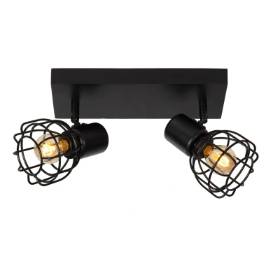 Image of Filox Retro Twin Ceiling Spotlight 2xE27 Black