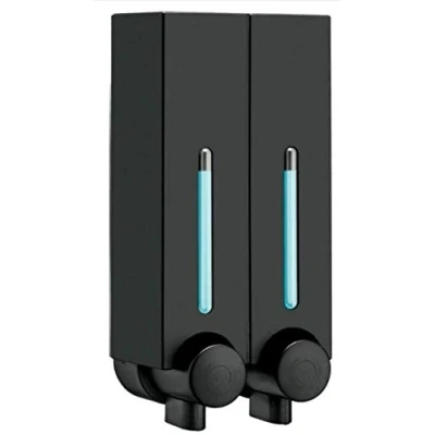 Image of Black Shampoo Soap Dispenser Wall Mounted Shower (double)