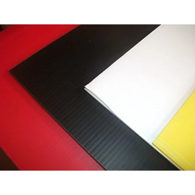 Image of 5 A1 Sheets of Red correx Plastic Polypropylene Fluted Display Board