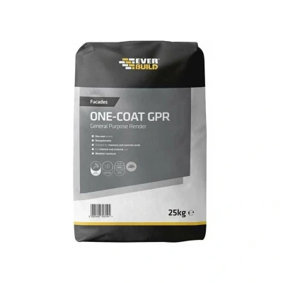 Image of Everbuild One Coat General Purpose Render, Grey, 25 kg