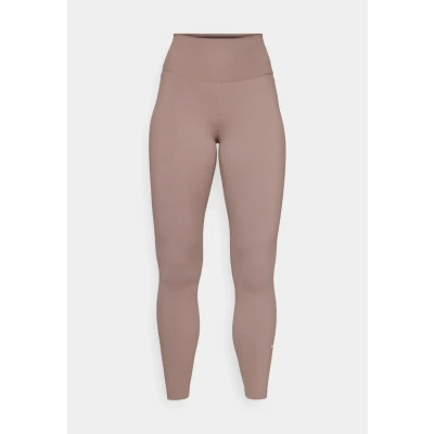 Image of Nike Performance ONE Leggings, Women&#039;s, Size: Large, Mink brown/white
