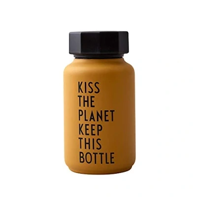 Image of Design Letters Thermo/Insulated Bottle, Special Edition, Small (Mustard) BPA Free Double Walled Vacuum, Stainless Steel, Pure Nordic Design, Great for use on The go, 330 ml, Leak Proof, 204 g.