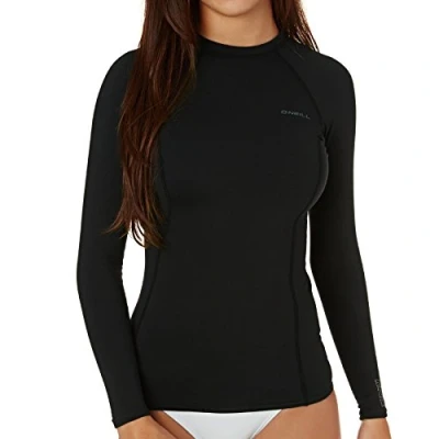 Image of ONeill Womens Thermo X Long Sleeve Top Black U.P.F. 50+ UV Protection Sun and SPF Properties Quick dry