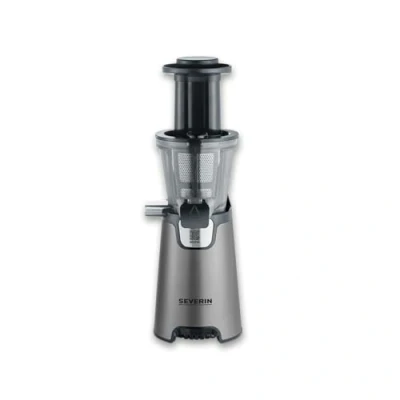 Image of Severin Slow juicer ES 3571 — for juice, jam and more electric stainless steel easy cleaning thanks to clean concept 1 l collection container 150 watts, grey metallic black
