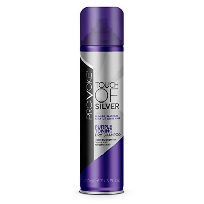 Image of PROVOKE Touch Of Silver Purple Toning Dry Shampoo 200 ml, Neutralises Brassy Tones and Refreshes Hair, First Ever
