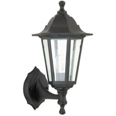 Image of Saxby 40045 Bayswater Up or Down Reversible Black Outdoor IP44 Wall Light